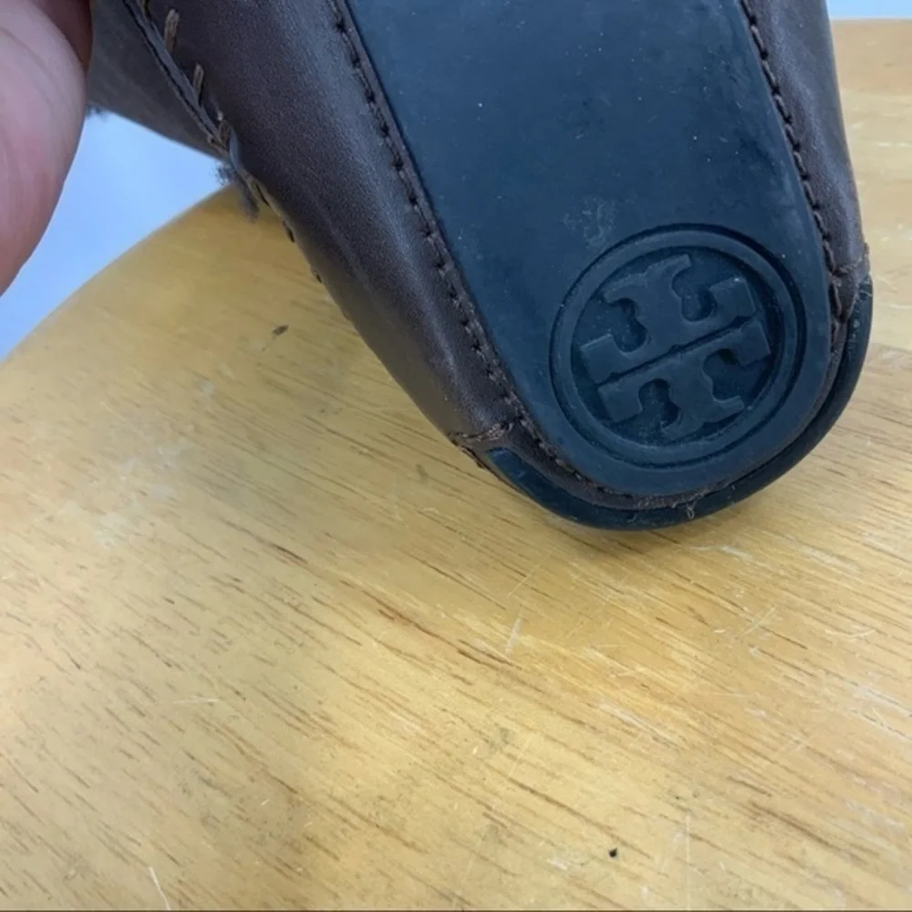 Tory Burch Moccasin style brown Suede boot 8